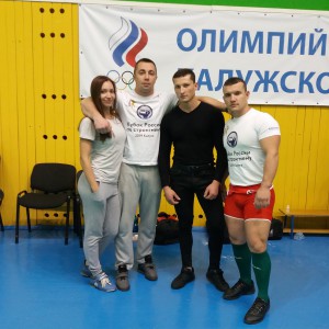 Тренер Лукашев А.В. со своими спортсменами